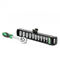 Набор головок 10шт. 1/2"-8,10,12,13,14,15,16,17,18,19 мм c трещоткой INTERTOOL ET-6013 Набор головок 10шт. 1/2"-8,10,12,13,14,15,16,17,18,19 мм c трещоткой INTERTOOL ET-6013