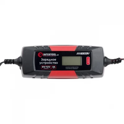 Зарядное устройство 6/12В, 1/2/3/4А, 230В, зимний режим зарядки, дисплей, максимальная емкость заряжаемого аккумулятора 1.2-120 а/ч INTERTOOL AT-3024