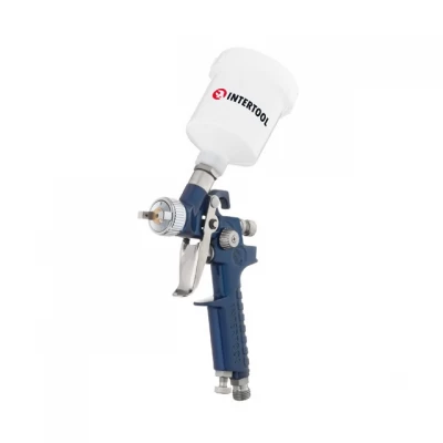 Краскопульт пневматический HVLP MINI, форсунка 1.2мм, верхний пластиковый бачок 125мл., 3бар INTERTOOL PT-0122 Краскопульт пневматический HVLP MINI, форсунка 1.2мм, верхний пластиковый бачок 125мл., 3бар INTERTOOL PT-0122