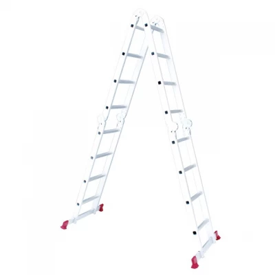 Лестница алюминиевая мультифункциональная трансформер 4x4 ступ. 4,62 м INTERTOOL LT-0029 Лестница алюминиевая мультифункциональная Intertool (Интертул) LT-0029