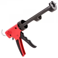 Пистолет для выдавливания силикона, усиленный пластик, 2 режима, аквастоп INTERTOOL HT-0028