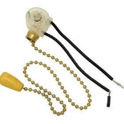 Выключатель с длинной цепочкой для бра золото