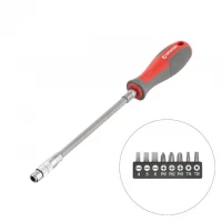 Отвертка с гибким удлинителем и комплектом насадок 9ед INTERTOOL VT-3342