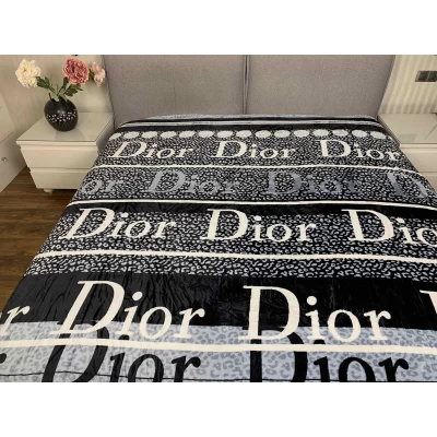 Плед микрофибра полированный Брендовый Dior (200*220)
