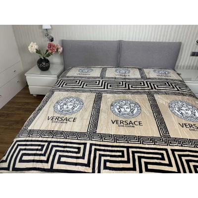 Плед микрофибра полированный Брендовый Versace (200*220)