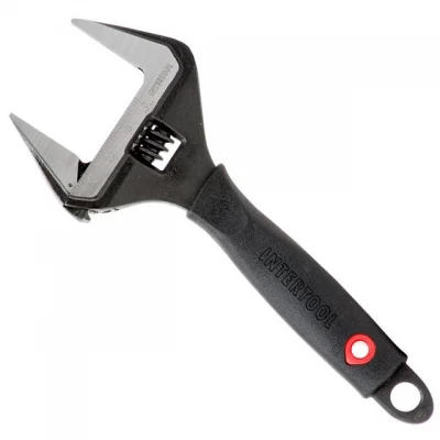 Ключ разводной 150мм, обрезиненная рукоятка, развод губок 34мм, Cr-V INTERTOOL XT-0040 Ключ разводной 150мм, обрезиненная рукоятка, развод губок 34мм, Cr-V INTERTOOL XT-0040