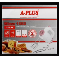 Миксер 200 Вт 5 Скоростей + 4 Насадки A-PLUS 1552
