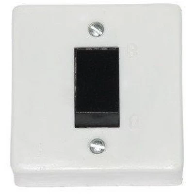 Выключатель наружный с черной клавишей Харьков (кирпич)