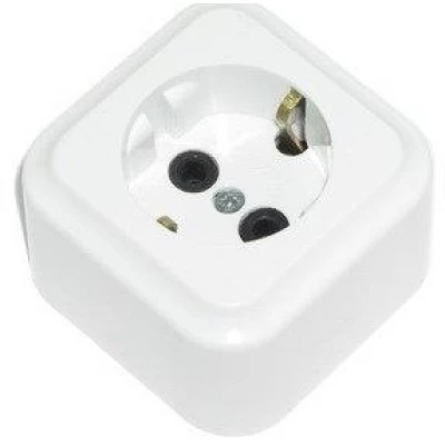 Колодка 1-я 16А белая наружная евро Харьков