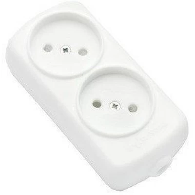 Колодка 2-я 10А белая наружная б.з. полипропилен Харьков