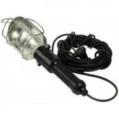 Лампа переносная пластик с выключателем Украина 15 метров 220В, 60Вт, 50 Гц