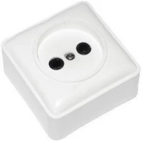 Розетка одинарная наружная РА1 керамика Харьков