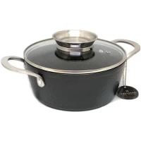 Кастрюля чеканная с крышкой Edenberg EB-3965 - 4.6 л/мрамор 