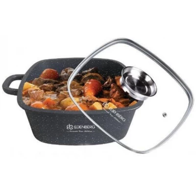 Сотейник квадратный с крышкой Edenberg EB-8114 - 5.5л/26см