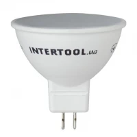 Светодиодная лампа LED 5Вт, GU5.3, 5Вт, 220В, INTERTOOL LL-0202