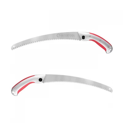Ножовка садовая изогнутая 330 мм, с металлической ручкой, пластиковый чехол INTERTOOL HT-3146