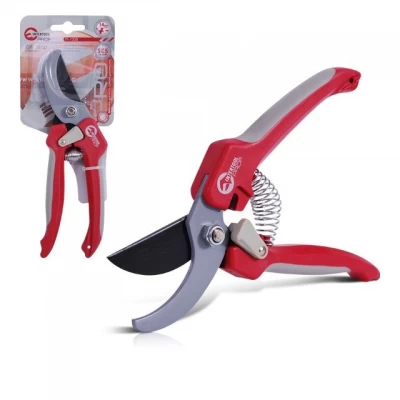 Секатор садовый, ручка комбинированная пластик/термопластичная резина, лезвие сталь SK5, макс. рез. 14 мм INTERTOOL FT-1008