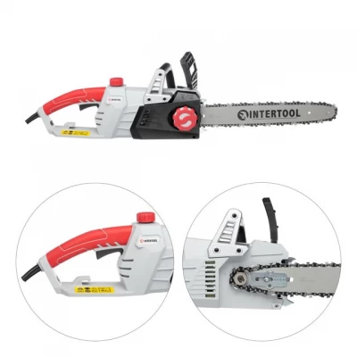 Пила цепная электрическая 2200Вт, шина 40см, SDS-система натяжки цепи, прямой двигатель. INTERTOOL DT-2203