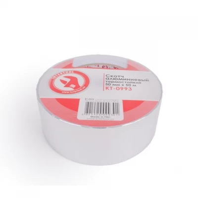 Скотч алюминиевый термостойкий 50 мм*50 м INTERTOOL KT-0993