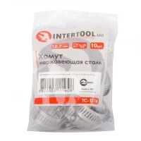 Хомут нержавеющая сталь 12,7 мм D 16-25 мм INTERTOOL TC-1116