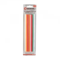 Комплект цветных клеевых стержней 7.4мм*200мм, 12шт INTERTOOL RT-1032