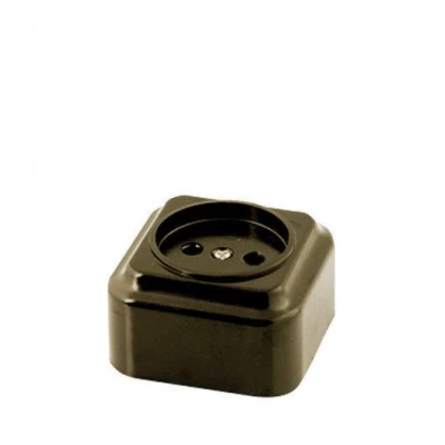 Розетка 1-я наружная РА10-ФК квадрат10А черная Киев Розетка 1-я наружная РА10-ФК квадрат10А черная Киев