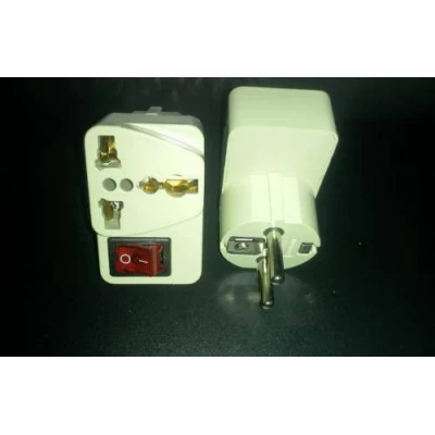 Английский малый переходник с подсветкой и кнопкой