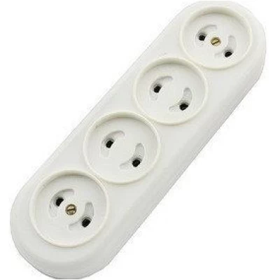 Колодка 4-я 4РА16-У01 без заземления белая Житомир