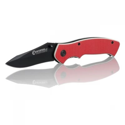 Нож складной 194 мм, ручка с металлическими вставками. INTERTOOL HT-0595 Нож складной 194 мм, ручка с металлическими вставками. INTERTOOL HT-0595