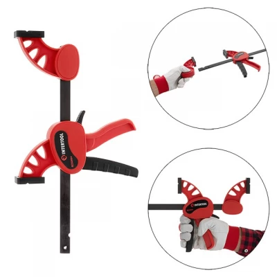 Струбцина автомат 150*60мм, усилие зажима до 70 кг INTERTOOL HT-6115 Струбцина автомат 150*60мм, усилие зажима до 70 кг INTERTOOL HT-6115