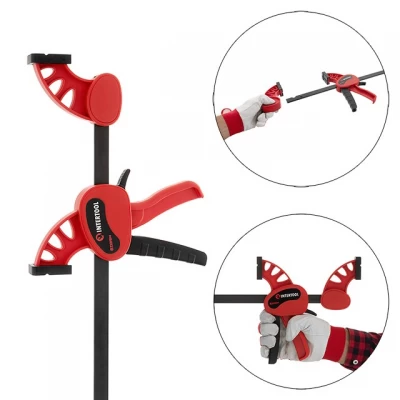 Струбцина автомат 450*60мм, усилие зажима до 70 кг INTERTOOL HT-6145 Струбцина автомат 450*60мм, усилие зажима до 70 кг INTERTOOL HT-6145