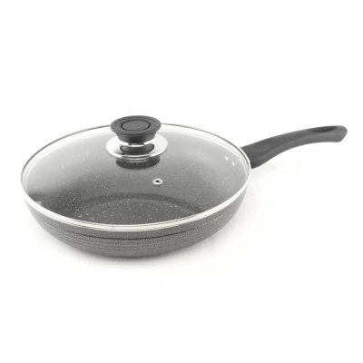 Сковорода 26 См С Крышкой,Мраморное Покрытие A-PLUS 1109