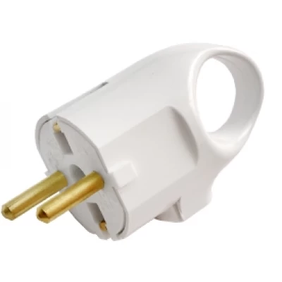 Вилка угловая евро 16А с кольцом Bylectrica В16-336