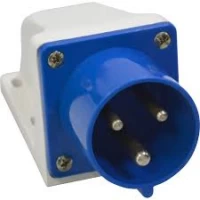 Takel 513 Вилка стационарная 16А (220-250В) 3 контакта (2P+E), IP44, синяя