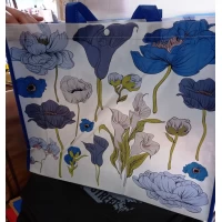 Сумка для покупок обшитая на кнопке, в ассортименте 44×36×12см