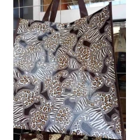 Сумка для покупок, обшитая на кнопке, размер 35×34×19см