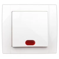 Выключатель одинарный внутренний с подсветкой YW 2501 YAWEITAI