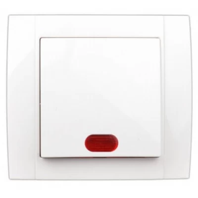 Выключатель одинарный внутренний с подсветкой YW 2501 YAWEITAI