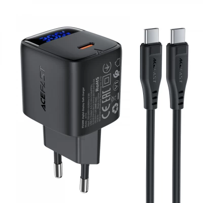 Home Charger | 30W | PD | C to C Cable (1m) — Acefast A115 Home Charger | 30W | PD | C to C Cable (1m) — Acefast A115