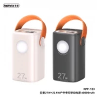 Power Bank Remax RPP-123, 60000 мА·год, 27 Вт, 22,5 Вт, LED-ліхтарик — Gray