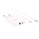 СЗУ и кабель Lightning « Borofone - BA69A Resource » PD20W+QC3.0 charger set(C to iP)(EU) — White