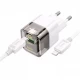 Home Charger 30W PD QC3.0 C to Lightning Cable (1m) Hoco C131A — Transparent Black Home Charger 30W PD QC3.0 C to Lightning Cable (1m) Hoco C131A — Transparent Black