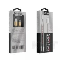 Кабель 2 in 1 (Lightning , Micro) « Ldnio - LC86 »