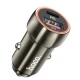 Car Charger | 20W | PD | USB QC3.0 | USB-C | — Hoco Z46A — Metal Gray