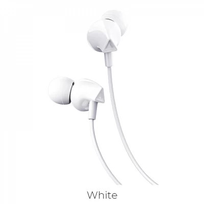 Дротові навушники Hoco M60 Perfect sound universal, 3.5 мм, з мікрофоном — White Дротові навушники Hoco M60 Perfect sound universal, 3.5 мм, з мікрофоном — White