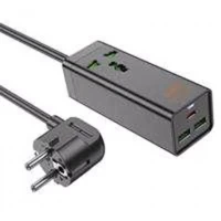 Power Extension 2U | 1P | 1C — Hoco AC9A  — White