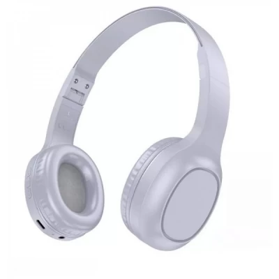 Bluetooth Headphones Hoco W46 — Light Blue Gray Bluetooth Headphones Hoco W46 — Light Blue Gray