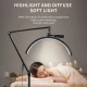 Безтіньова LED-лампа HD-M40X, 36 Вт, 145-187 см, чорний колірна температура 3200-5600 K, 50 см, світло:238 головка лампи зі сплаву + металева опора