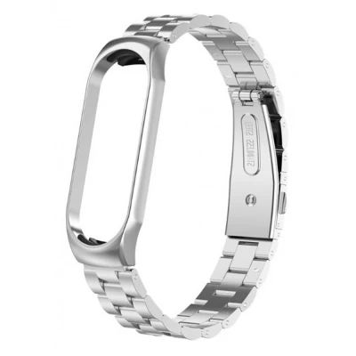Ремінець Bead Design Xiaomi Mi Band 3 ; 4 — Silver