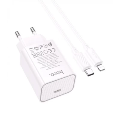 Home Charger 20W PD3.0 C to Lightning Cable (1m) Hoco C143A